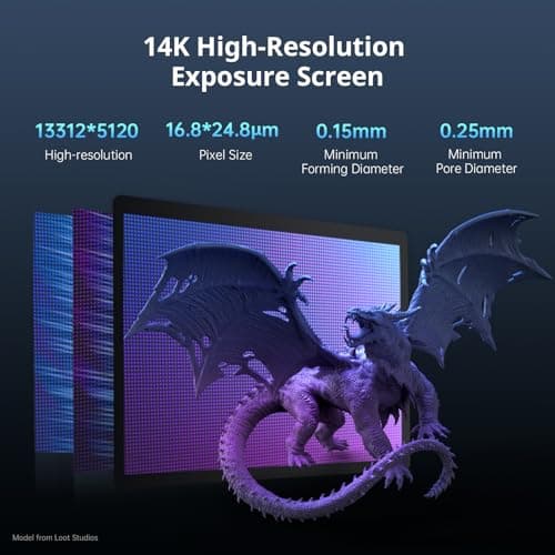 ANYCUBIC Photon Mono M7 Resin 3D Printer, 10.1 inch 14K HD Screen with COB LighTurbo 3.0 System, 150mm/h Fast Printing, Intelligent 3D Resin Printer, Build Volume of 8.77''x4.96''x9.05'' 3