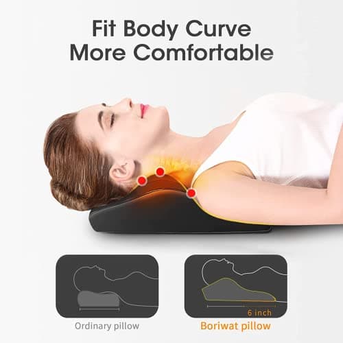 Boriwat Back Massager with Heat, 3D Kneading Massage Pillow for Back, Neck, Shoulder, Leg Pain Relief Deep Tissue, Gifts for Women Men Mom Dad 2