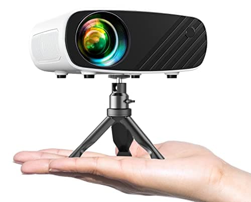 Mini Projector for iPhone, ELEPHAS 2025 Upgraded 1080P HD Projector, 8000L Portable Projector with Tripod and Carry Bag, Movie Projector Compatible with Android/iOS/Windows/TV Stick/HDMI/USB
