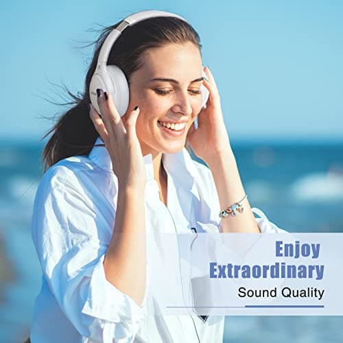 BERIBES Bluetooth Headphones Over Ear, 65H Playtime and 6 EQ Music Modes Wireless Headphones with Microphone, HiFi Stereo Foldable Lightweight Headsets, Deep Bass for Home Office Cellphone PC Ect. 5