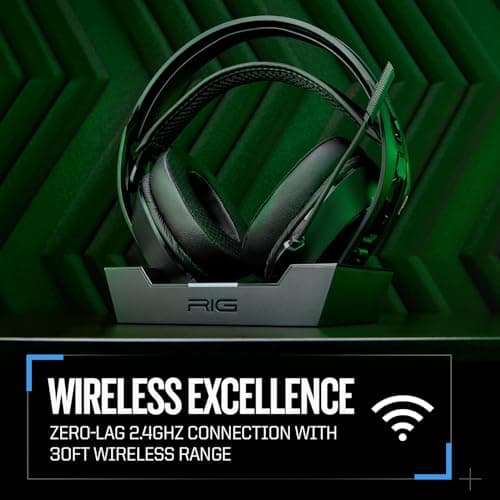RIG 800 PRO HX Wireless Gaming Headset & Multi-Function Base Station Officially Licensed for Xbox Series X|S, Xbox One, Windows 10/11 PCs - Dolby Atmos 3D Audio - Up to 60 Hour Battery 3