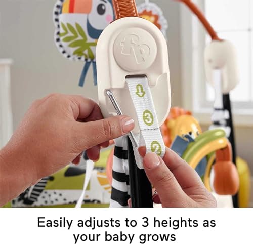 Fisher-Price Baby Bouncer Palm Paradise Jumperoo Activity Center with Music Lights Sounds and Developmental Toys​ 5