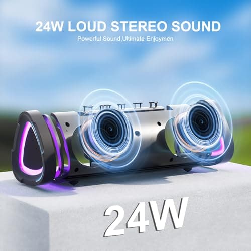 Vanzon Bluetooth Speakers, V40 Wireless Portable Speaker V5.0 with 24W Loud Stereo Sound, 24H Playtime, TWS and IPX7 Waterproof, Suitable for Travel,Home & Outdoors, Great Choice for Gift 4