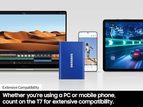 SAMSUNG T7 Portable SSD, 4TB External Solid State Drive, Speeds Up to 1,050MB/s, USB 3.2 Gen 2, Reliable Storage for Gaming, Students, Professionals, MU-PC4T0T/AM, Gray 5