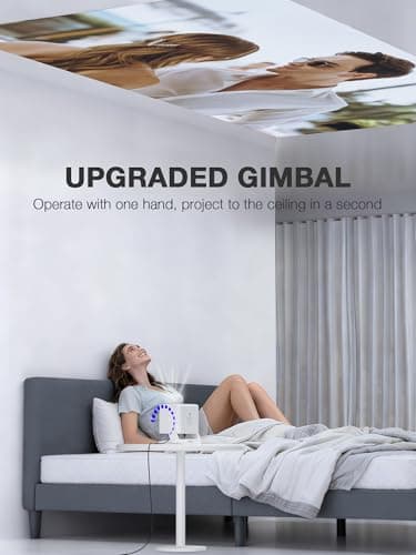 【Compatible with Netflix& 1800ANSI】Smart Projector with WiFi and Bluetooth, Auto Focus & Keystone Protable 4K Projector with Stand,Outdoor Home Theater Projector 5