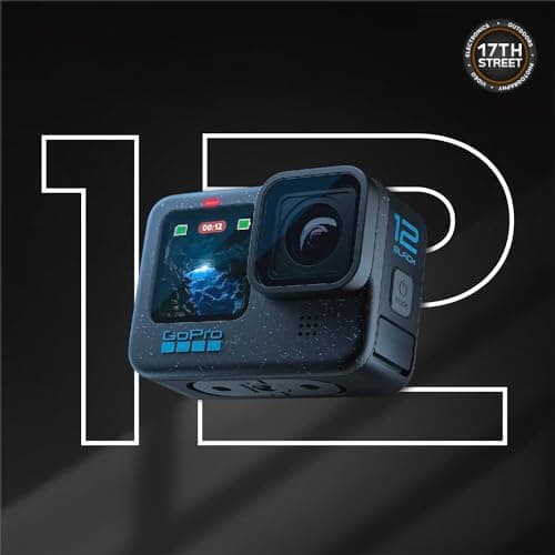 GoPro HERO12 Black 4K Camera with Hypersmooth Stabilization, Waterproof Ultra-Rugged Design w/Extra Enduro Rechargeable Li-Ion Battery & SanDisk 128GB Extreme Memory Card w/Adapter Bundle Set 5