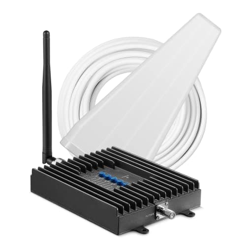 SureCall Fusion4Home Cell Phone Signal Booster up to 3000 sq ft, Boosts 5G/4G LTE, Yagi Outdoor Antenna, Home & Office Multi-User All Carrier, Verizon AT&T Sprint T-Mobile, FCC Approved, USA Company 4