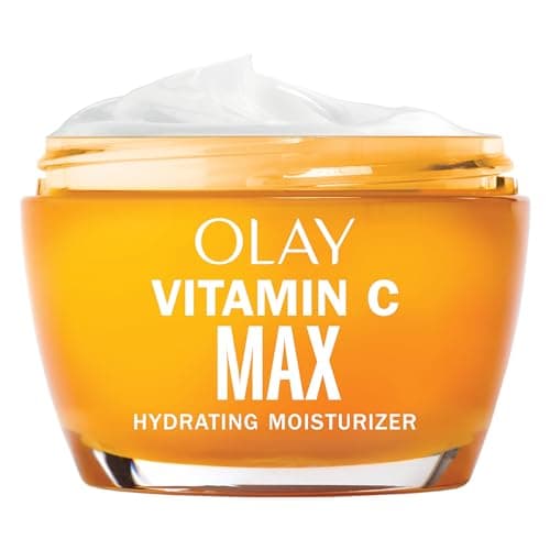 Olay Vitamin C MAX Face Moisturizer, Brightening Cream for Women, Hydrating, Evens Tone, Dark Spot & Hyperpigmentation Reduction, Glowing Skin Care - Niaciniamide, Peptides 1.7 Oz