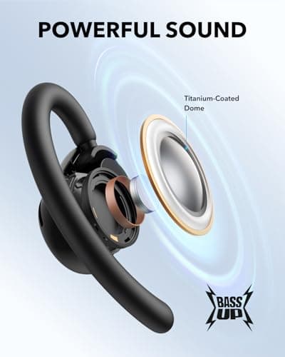 Soundcore V20i by Anker Open-Ear Headphones, Adjustable Ear Hooks, Ultra-Comfort, Snug Fit, Powerful Sound, Clear Calls, IP55, 36H Playtime, Bluetooth 5.4 Wireless Earbuds, Multipoint Connection 5