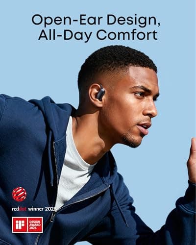 soundcore AeroFit 2 by Anker, Open-Ear Headphones, Real-Time Translation Earbuds, 4 Adjustable Positions for Every Ear Size, 2× Richer Bass, Hi-Res, 42H Playtime, IP55,AI Clear Calls,Wireless Charging 2