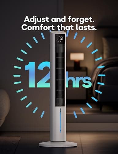 AEROZY Windowless Portable Air Conditioner, 45.2" Evaporative Cooler with Remote for Room No Window, Digital Display, 12H Timer, Quiet Cooling Fan for Bedroom and Indoor Use 5