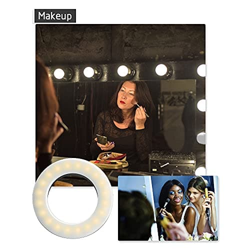 XINBAOHONG Selfie Ring Light Rechargeable Portable Clip-on Selfie Fill Light with 40 LED for Smart Phone Photography, Camera Video, Girl 5