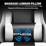 GTPLAYER Gaming Chair, Computer Chair with Footrest and Lumbar Support, Height Adjustable Game Chair with 360°-Swivel Seat and Headrest and for Office or Gaming (Snow White) 3