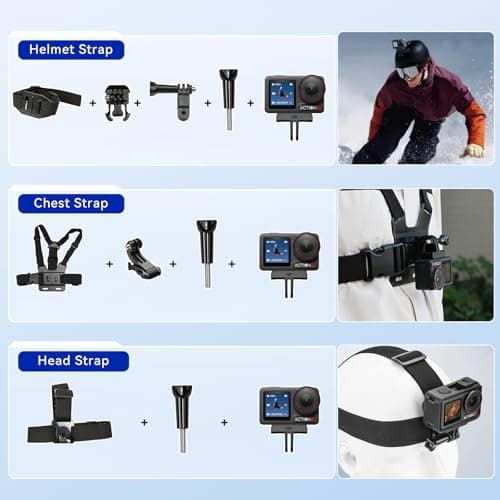 DJI Osmo Action 5 Pro Standard Combo,with 58 Piece Accessory Kit+ 64GB Card - Waterproof Action Camera with 1/1.3" Sensor, 4K/120fps Video, Action Camera 4K Ideal for Sports (Total 1 Battery) 3