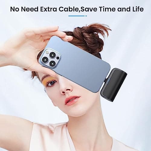 [2 Pack]Mini Portable Charger for iPhone 5200mAh,20W PD Fast Charging Power Bank for iPhone, Ultra-Compact Battery Pack Travel Portable Phone Charger Compatible with iPhone 14 13 12 11 X 8 7 6 Series 4