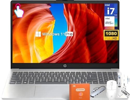HP 15.6" FHD Touchscreen Business Laptop, Intel 10-Core i7-1355U(up to 5.0 GHz), 64 GB RAM, 4 TB SSD, Intel Iris Xe Graphics, Wi-Fi 6, HD Camera, HDMI, Fast Charge, Microsoft Copilot, Windows 11 Pro