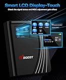Cell Phone Booster for Multiroom, Boost Cellular Signal Cover to 1,2000 Sq Ft with 2 Indoor (Built-in 1) Antennas and Touch Display 72dB Gain for Homes and Offices 2-Story, Support All U.S Carriers 3