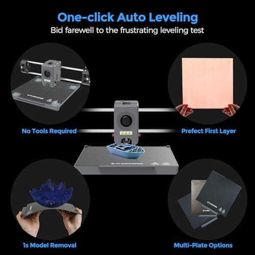 FLASHFORGE Adventurer 5M 3D Printer,600mm/s Max High-Speed FDM 3D Printers with Fully Auto Leveling, 280°C Direct Extruder with Quick Detachable Nozzle, Effective Cooling, Core XY Structure 3