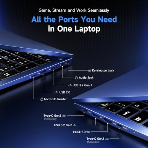 NIMO 2025 Gaming Laptop, 15.6" FHD Laptop with AMD R7 7735HS (Beat i7-12650H, Up to 4.75GHz), 16GB DDR5 RAM 512GB SSD Computer with Radeon 680M 100W Type-C Backlit KB Fingerprint 5