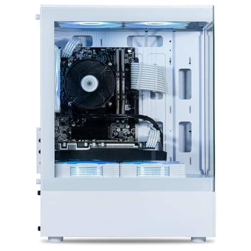 ViprTech Stryker 1.0 Gaming PC - AMD Ryzen 7 (4.1GHz Turbo), RX 580 8GB, 32GB DDR4 3200, 1TB NVMe SSD, 700W PSU, WiFi BT USB-C, Win 11 Pro, RGB, Desktop Computer Prebuilt, White 2