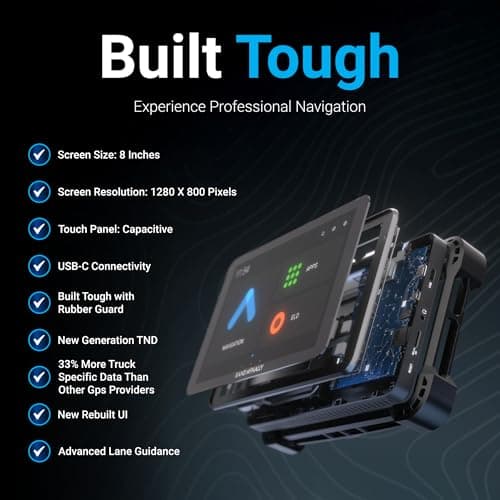 Rand McNally RANDTAB8 8-inch GPS Truck Navigator with Industry's Best Custom Trucking Routes, Rand Navigation 2.0 with 2025 Maps + Built-in Camera 4