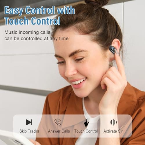 AI Translation Earbuds Real Time, 164 Language Translator Earbuds 3-in-1 Translation Headphones with 7 Translation Modes, 48H Bluetooth 5.4 Open Ear Headphones with Audio and Video Calls, For Business 2