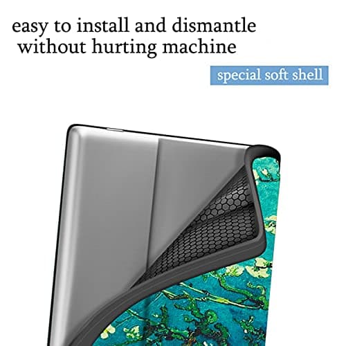 GOVTVA Stand Soft Case for 7 Inch Kindle Oasis (10th Generation, 2019 Release and 9th Generation, 2017 Release) with Double Hand Strap/Auto Sleep & Wake/Magnetic Closure (Apricot Blossom) 5