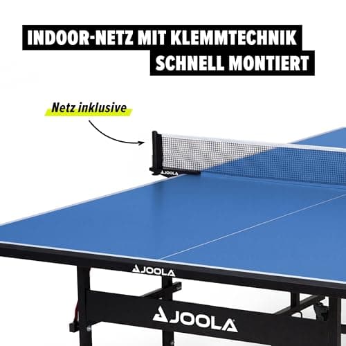 JOOLA Inside Professional MDF Indoor Ping Pong Table with Quick Clamp Table Tennis Net and Post Set - 10 Minute Easy Assembly - Tournament Quality - Foldable with Single Player Playback Mode 3