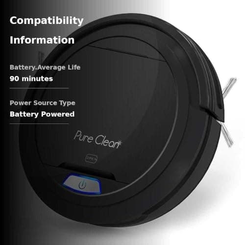 SereneLife Robot Automatic Vacuum Cleaner - Upgraded Lithium Battery 90 Min Run Time - Bot Self Detects Stairs Pet Hair Allergies Friendly Home Cleaning for Carpet Hardwood Floor - PUCRC26B, Black 3