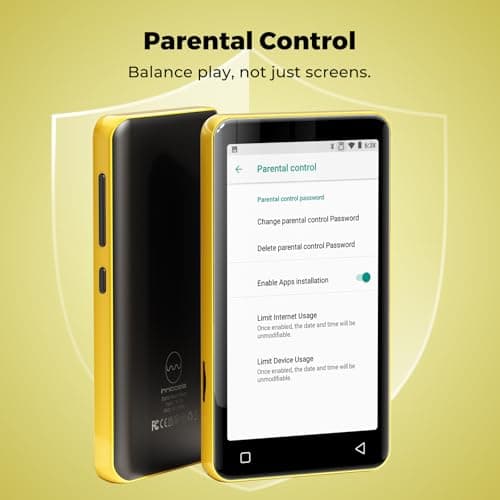 MP3 Player with Bluetooth and WiFi,MP3 Player with Spotify,Spotify Kids,Audible,Pandora,Amazon Music,4" Music Player MP4 Up to 1TB(80GB,Gold) 4