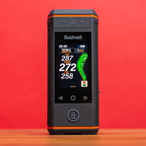 Bushnell Wingman HD Golf GPS Speaker Bundle - 3.5” Color HD Touchscreen, 360 Audio, 2 x 10 Watt Speakers, BITE Mount with PlayBetter Protective Wingman Pouch 2