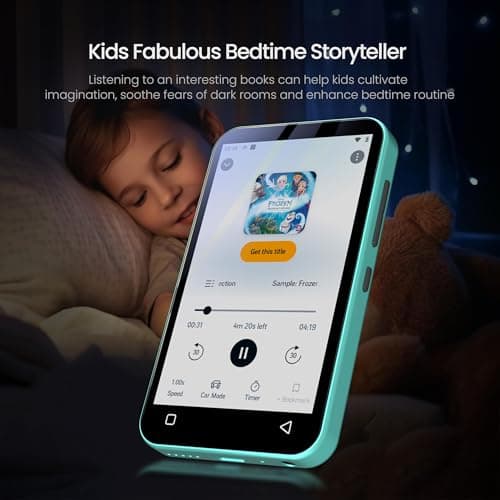 80GB Kids MP3 Player with Bluetooth and WiFi, Parental Controls, Pre-Installed Spotify, Spotify Kids, Audible, TIMMKOO 4" MP4 Player Up to 1TB (Blue) 5