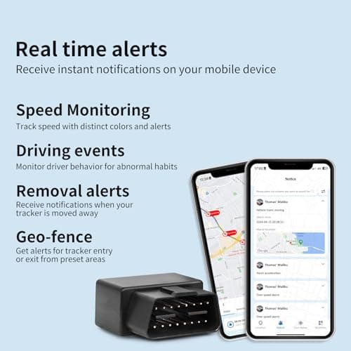 Benbengo OBD GPS Tracker for Vehicles & Fleet, Plug in Car Tracker, 10-sec Real Time, 1-Year Trip Data, 5-Day Free Trial, Speeding and Driver Behavior Tracker for Teens, Mileage Log, Low Subscription 4
