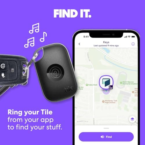 Tile by Life360 Pro - Powerful Bluetooth Tracker, Key Finder and Item Locator for Keys Bags, and More. Both iOS and Android Compatible. Phone Finder. 2-Pack (Black/White) 3