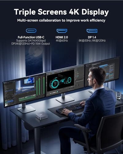 ACEMAGIC Mini Gaming PC, Intel Cere i9 13900HK 32GB RAM 1TB SSD (14C/20T) up to 5.4GHz USB4/HDMI/DP/Wifi 6E 2.5G LAN,Mini PC Windows 11 pro Small Computers Desktop Beat i9 12900HK/7840HS/6800H 5