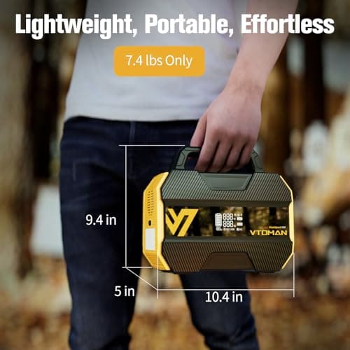 VTOMAN FlashSpeed 300 Portable Power Station, 300W 230Wh LiFePO4 Battery with 3000 Life Cycles, 100W PD USB-C Fast Charge, 6 Outputs for Outdoor Camping, Home Backup, RV, Off-Grid 3