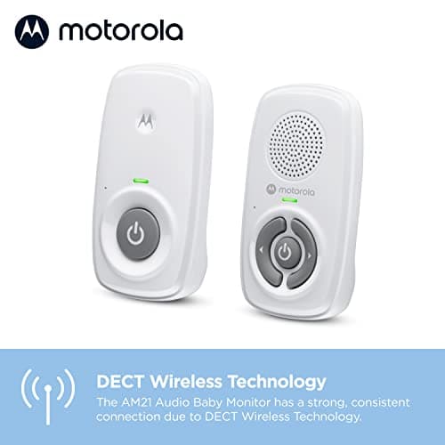 Motorola Nursery Baby Monitor Audio Only, No WiFi, Long Range AM21 with Private Connection, Cry Detection, Volume Control, Portable Parent Unit, Ideal for Safe Monitoring 5