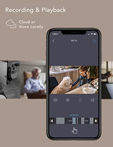 nooie Baby Monitor with SD Card,Baby Monitor with Camera 360 Camera, WiFi Baby Cam with Phone App, AI MotionTracking and Sound Detection,1080P Night Vision Two-Way Audio 5
