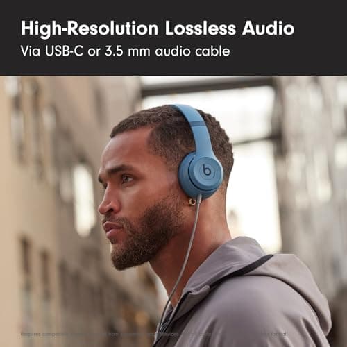 Beats Solo 4 - Wireless On-Ear Bluetooth Headphones, Up to 50-Hour Battery Life, Ultra-Lightweight Comfort, Powerful and Balanced Sound, Apple & Android Compatible - Slate Blue 5