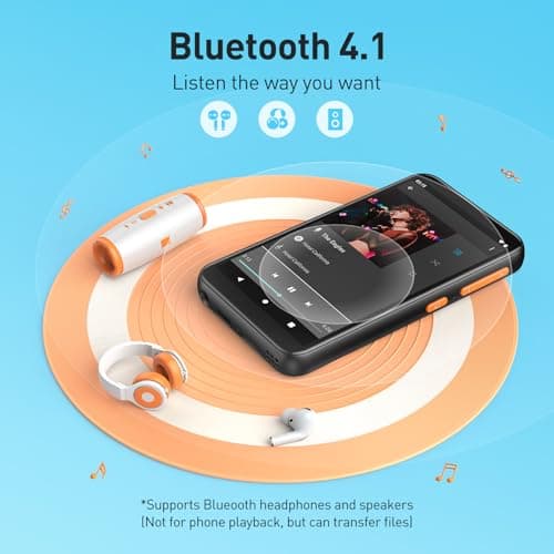 AGPTEK 80GB MP3 Player for Kids with Bluetooth and WiFi, T07S 4'' Music Player with Parental Controls, Spotify Kids, Up to 512GB, Black 5