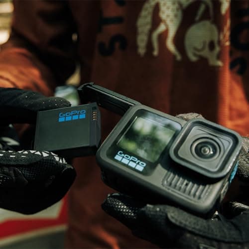 GoPro HERO13 Black Accessory Bundle - Includes The Handler, 2 Enduro Batteries, 2 Curved Adhesive Mounts, 64GB SanDisk MicroSD Card, and Carrying Case, Head Strap & Card Reader 2