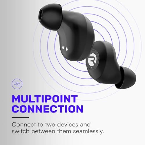 Raycon Everyday Earbuds Classic Bluetooth Wireless with Microphone - Stereo Sound, Active Noise Canceling, in-Ear Bluetooth Headset True Wireless Earbuds 32 Hours Playtime (Purple) 5
