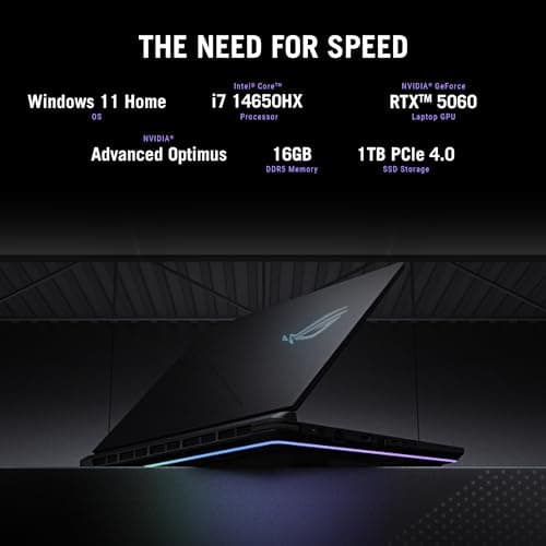 ASUS ROG Strix G16 (2025) Gaming Laptop, 16” FHD+ 16:10 165Hz/3ms Display, NVIDIA® GeForce RTX™ 5060 Laptop GPU, Intel® Core™ i7 Processor 14650HX, 16GB DDR5, 1TB Gen 4 SSD, Wi-Fi 7, Windows 11 Home 2