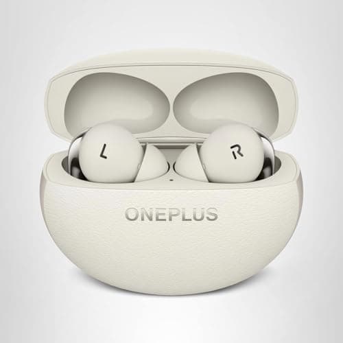 OnePlus Buds Pro 3, Wireless Bluetooth Earbuds, Noise Canceling Earbuds, Deep Bass, Immersive Sound, Up to 44 Hour Playtime with Charging case, Lunar Radiance 5