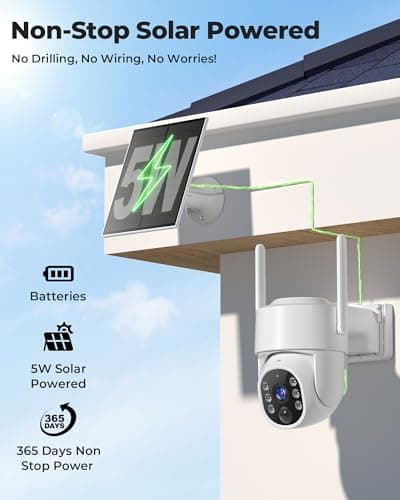 Security Cameras Wireless Outdoor 5G& 2.4G, No Subscription, 2 Cam-Kit,4MP Solar Powered Home Security Cameras System With 360°PTZ,128GB Local Storage,Color Night Vision WiFi Cameras for Home Security 4