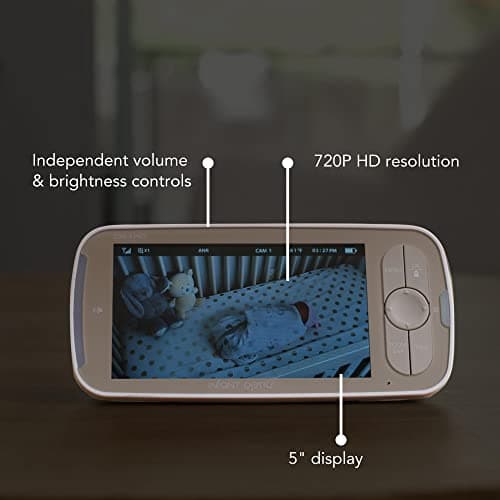Infant Optics DXR-8 PRO Video Baby Monitor, 720P HD Resolution 5" Display, Patented A.N.R. (Active Noise Reduction), No WiFi, Pan Tilt Zoom, and Interchangeable Lenses 3