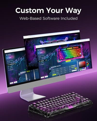 GravaStar Mercury V75 Lite Hall Effect Magnetic Gaming Keyboard – 8KHz Rapid Trigger Wired 75% Keyboard, Adjustable Actuation, Hot-Swappable Switches, Transparent RGB for PC/Mac 4