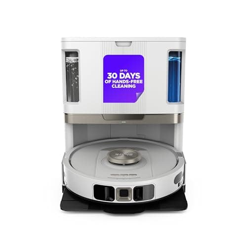 Shark Stratos 2-in-1 Robot Vacuum & Mop with 25+ Hands-Free Features & NeverTouch Self-Cleaning Base, Precision Mapping, Autolift Technology, HEPA Filtration, Edge Detect, AV2700ZE, White