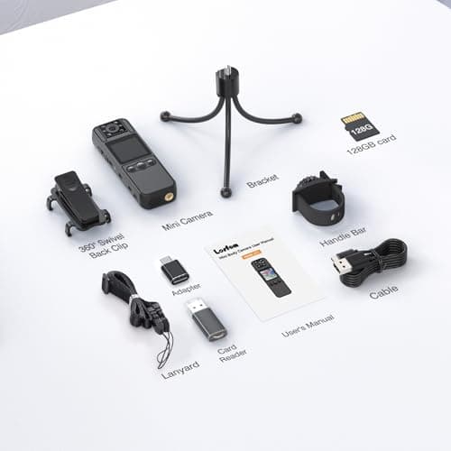 Z11 4K Body Camera with Audio and Video Recording, 128GB Small Body Cam with 180° Rotating Lens, 6HR Battery & Night Vision, Wearable Camera for Pet, Home, Office, Security Police Law Enforcement 8