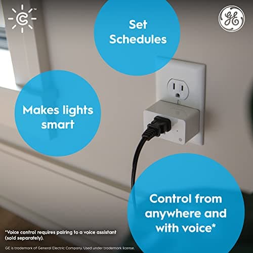 GE Cync Smart Indoor Plug, Smart Outlet Control, WiFi Outlet Plug, Matter Compatible, Works with Alexa and Google Home 2